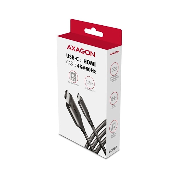 AXAGON, USB-C till HDMI, Aktiv omvandlare