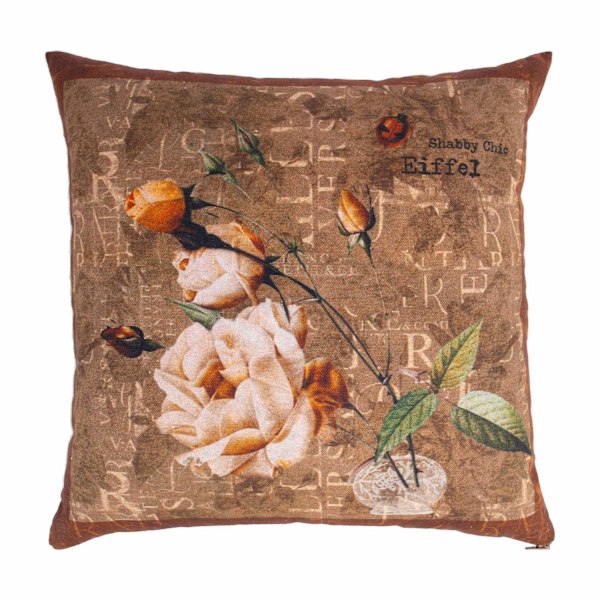 Set med 2 produkter. Kudde CASILDA 40x40cm, brunrosa