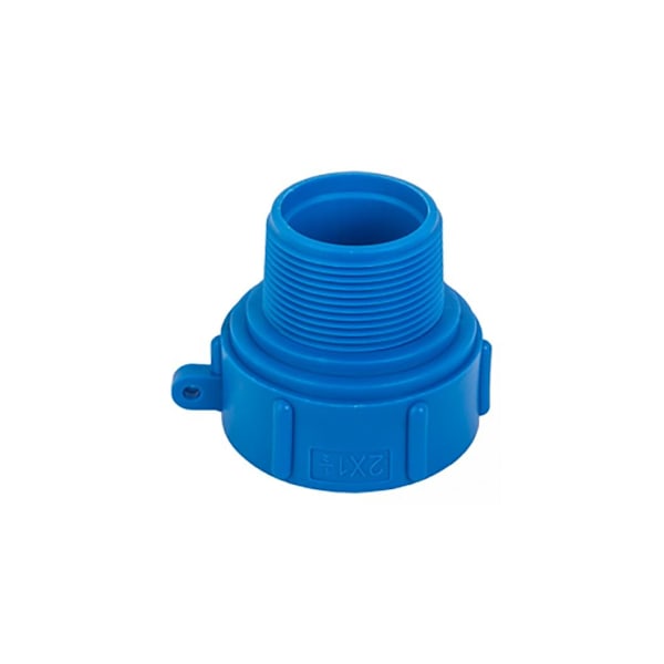 IBC-adapter S60X6 hunn x 1 ½" hann Blue