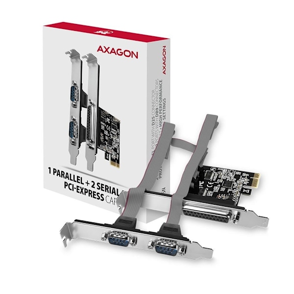 AXAGON, PCI-Express-kort med en parallell og to serielle porter 250 kbps, PCEA-PSN
