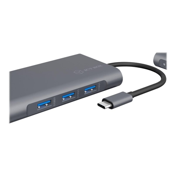 Icy Box IB-DK4040-CPD USB Type-C™ dockningsstation med två videogränssnitt