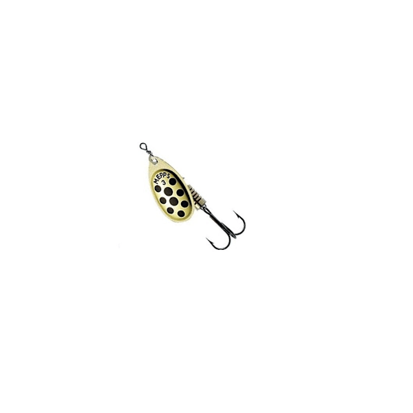 Spinner MEPPS AGLIA DECOREE-3 6,5g guld/sorte prikker