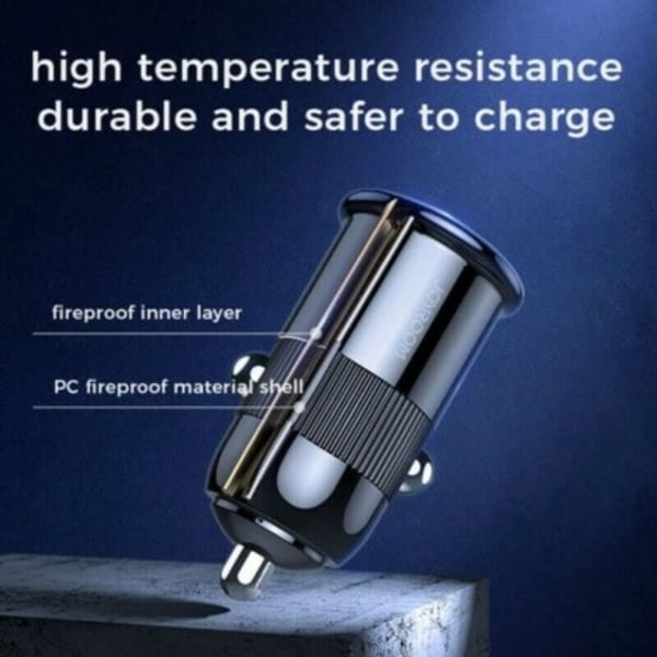 Mobil DC-adapter hand C-A06 Dual Port Smart billaddare Svart, Joyroom