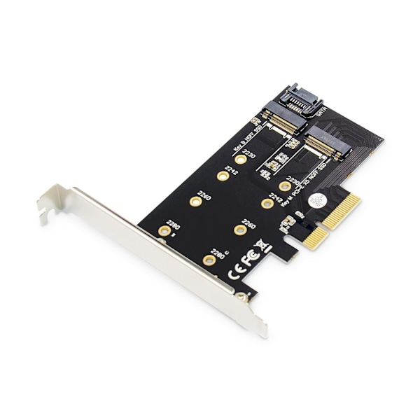Digitus, M.2 NGFF / NVMe SSD PCI Express 3.0 (x4) tilleggskort, DS-33170 Sort