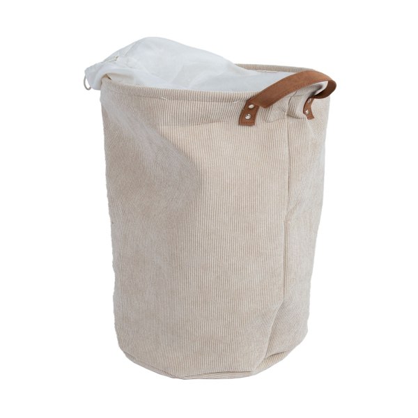 Tvättkorg LIDO LEO D38xH48cm, beige
