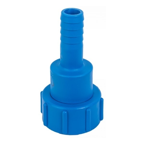 4 tuotteen paketti. IBC adapter, S60x6 sisäkierre - 1" letkuhäntä, Bradas