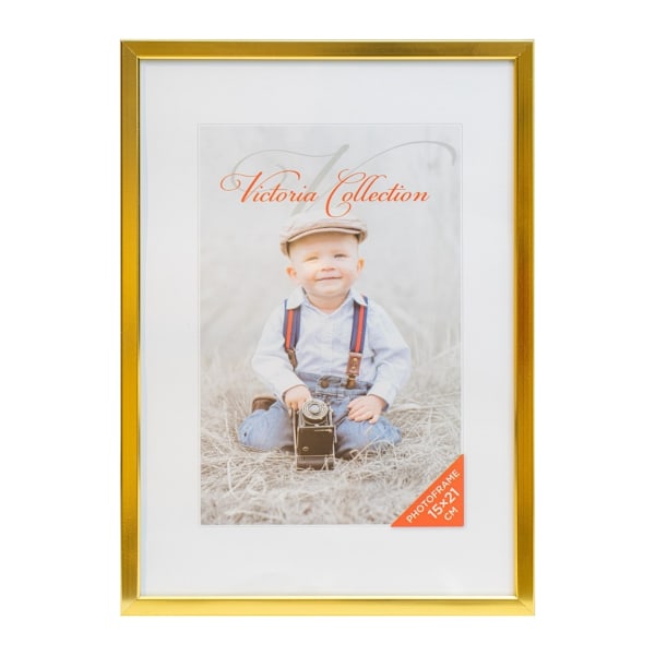 Fotoramme Aluminium 15x21, guld