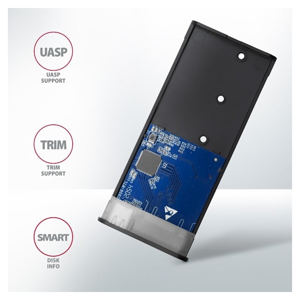 AXAGON, ekstern USB-C 3.2 Gen 2 metalboks til M.2 NVMe & SATA SSD-diske, EEM2-SB2
