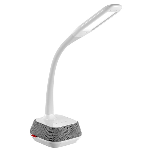 Platinet skrivebordslampe med højttaler & USB-oplader PDLM6U 18W (44126)
