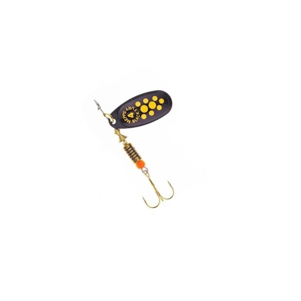 Spinner MEPPS BLACK FURY-4 8,0g sorte/gule prikker