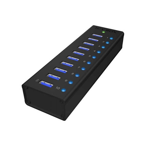 Raidsonic, USB Hub, 10 portar USB 3.0 Hub, Icy Box IB-AC6110