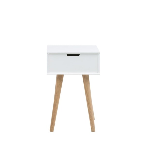 Nattbord MITRA hvit/eik