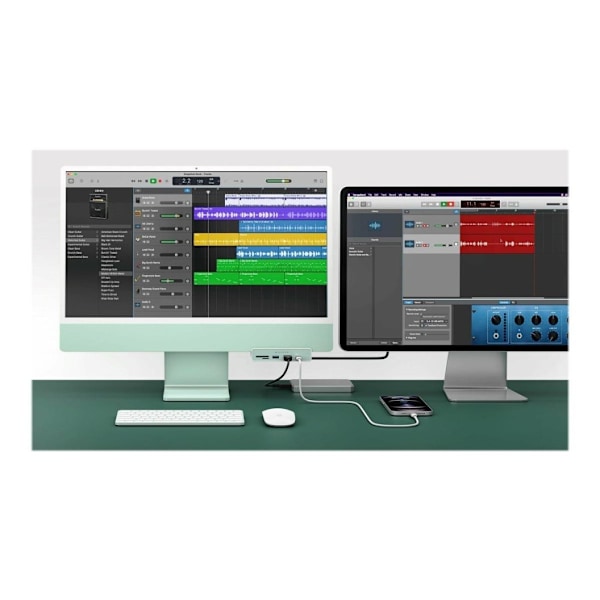 Hyper, HyperDrive USB-C 6-i-1 Form-fit Hub med 4K HDMI til iMac 24
