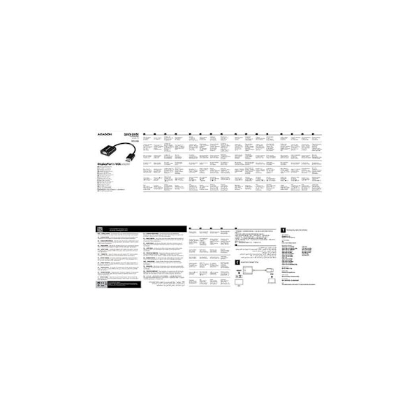 AXAGON, RVD-VGN DisplayPort - VGA Adapter