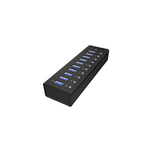 Raidsonic, USB Hub, 10 portar USB 3.0 Hub, Icy Box IB-AC6110