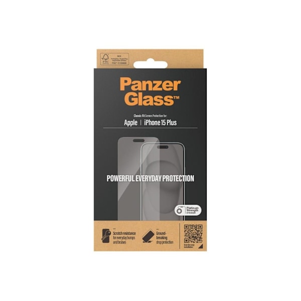 PanzerGlass, Skärmskydd, Apple, IPhone 15 Plus, Glas, Transparent