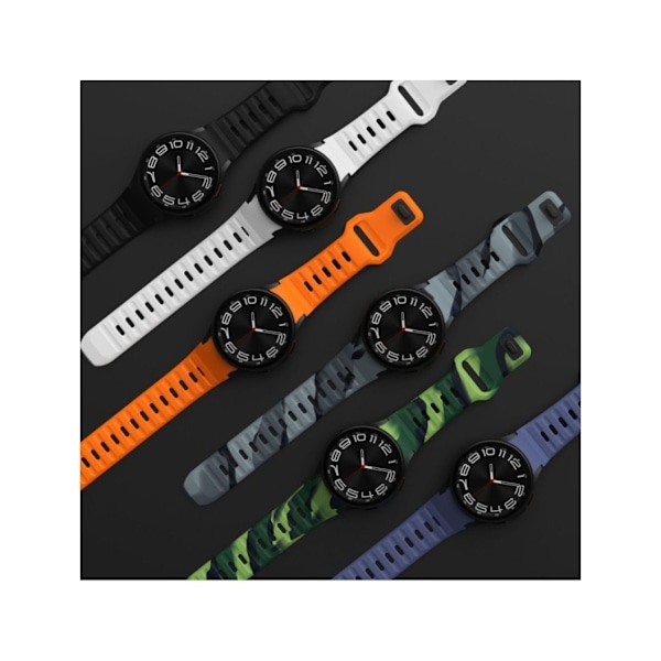 Tech-Protect klockarmband Silicone Line Samsung Galaxy Watch4/5/5 Pro/6/7/FE, svart