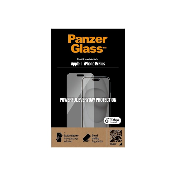 PanzerGlass, Skärmskydd, Apple, IPhone 15 Plus, Glas, Transparent