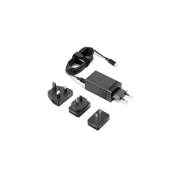 Lenovo, USB-strømadapter, 65W USB-C AC-reiseadapter Sort