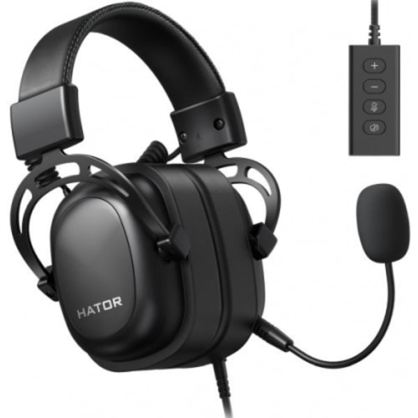 Hovedtelefon til PC Hypergang 2 USB 7.1 Sort, Hator
