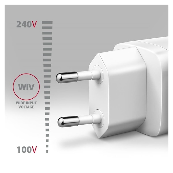 AXAGON, vegglader 1x port USB-C, PD3.0 / PPS /QC4+/AFC/FCP/Apple, 20W, ACU-PD20W