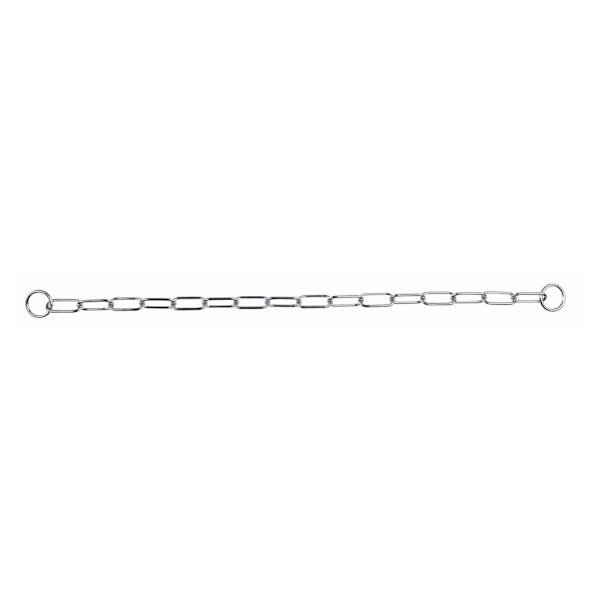 Langleddet chokerkæde, krom, 70 cm/4,0 mm