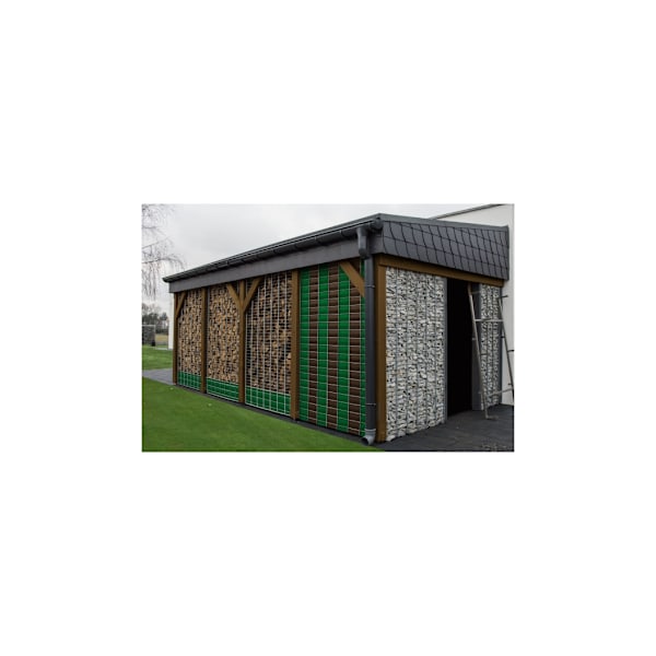 Staket skärm SOLID, 19cm x 26m, 1200g/m2, brun Brun