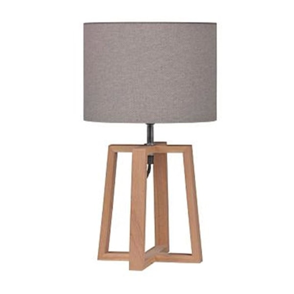 Bordlampe TRÆ H44,5cm, lysegrå