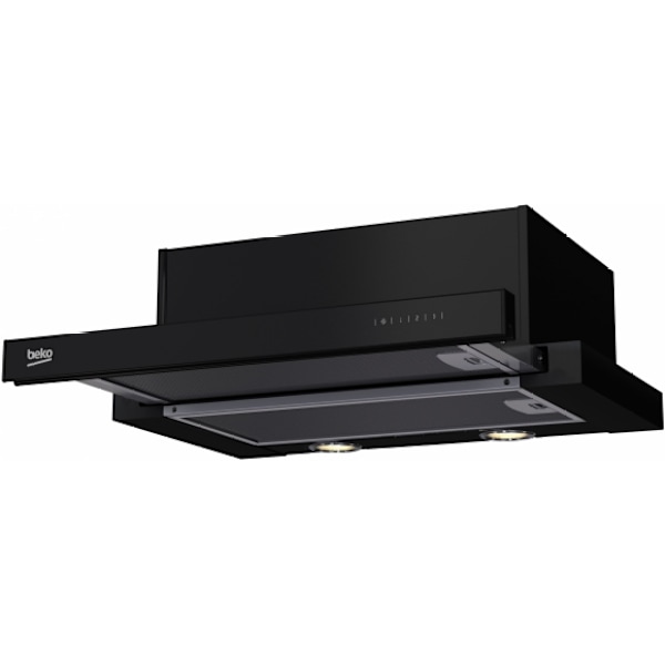 Indbygget emhætte, HNT62340B, Beko Sort
