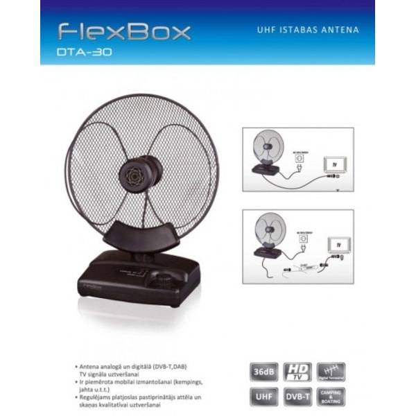 Innendørs TV-antenne DTA-30, Flexbox