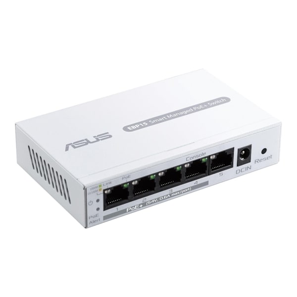 Asus, ExpertWiFi 5-portars GbE Smart Managed PoE+ Switch, EBP15