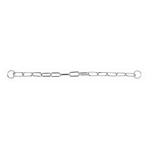 Långlänkad chokekedja, krom, 58 cm/4,0 mm, Trixie