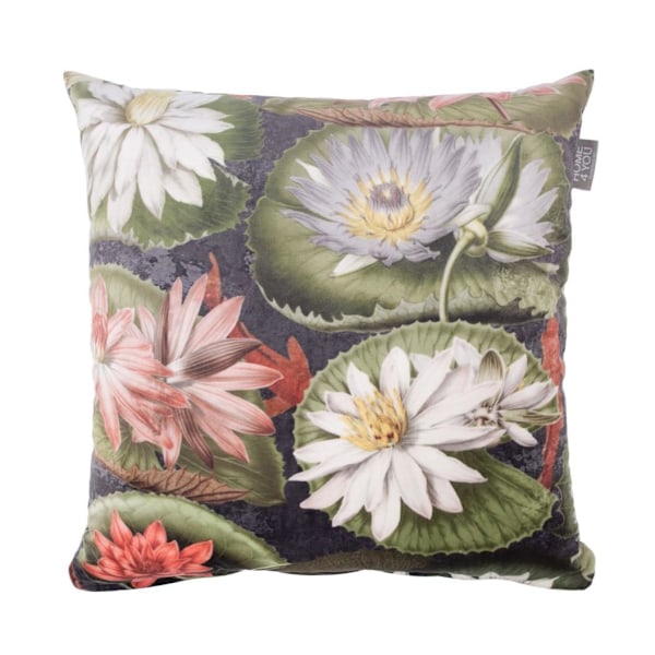 Kudde HOLLY 45x45cm, vita näckrosor
