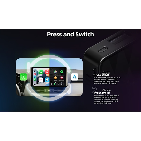 Langaton Ottocast MX Carplay / Android Auto -sovitin