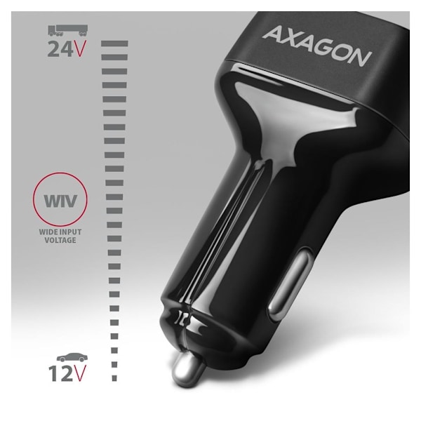 AXAGON, Dobbelt biloplader, 38W, PWC-PQ38