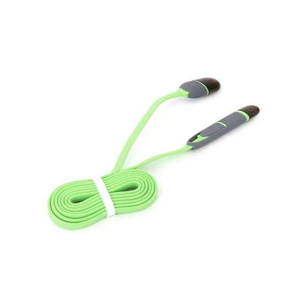 Platinetkabel USB - microUSB/Lightning 1m, grön (42872)