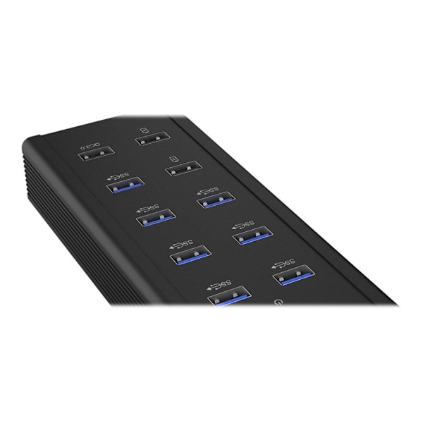 Raidsonic, USB-keskitin, 7-porttinen teollisuuskeskitin, IB-HUB1703-QC3