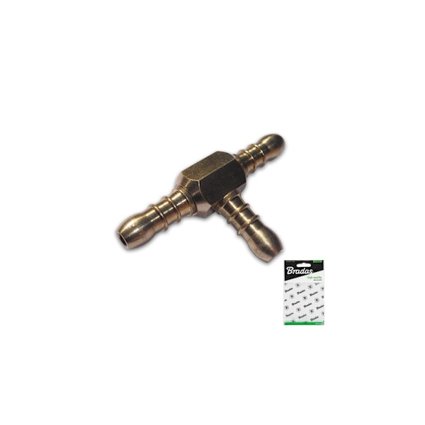 Tee 3 x 9-10mm nippel MESSING