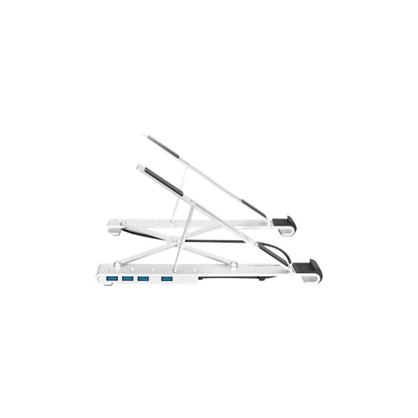 Digitus, variabel notebookstander med integreret USB-C-hub, 5 porte, DA-90424