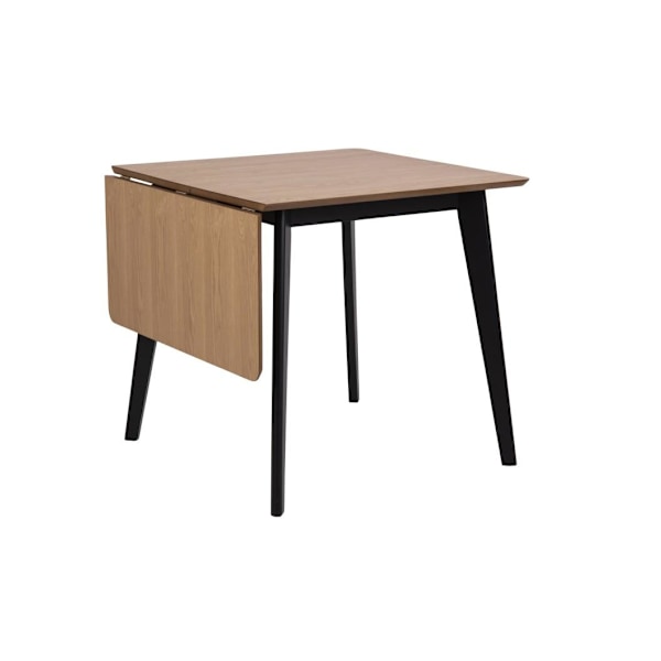 Matbord ROXBY, 80/120x80xH76cm, ek/svart