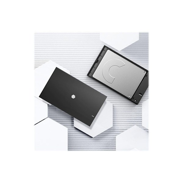 Raidsonic, ICY BOX, IB-200T-C3 Kotelo 1x SSD/HHD:lle USB 3.2 Gen 1 Type-A/Type-C -yhdistelmäkaapelilla