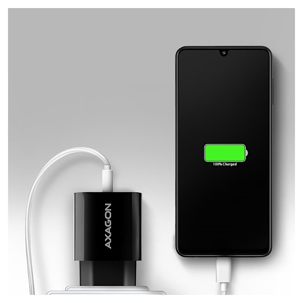 AXAGON, Vegglader 1x port USB-A, QC3.0/AFC/FCP/Apple, 18W, ACU-QC18