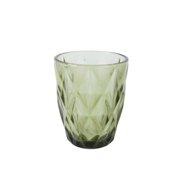 Sæt med 12 produkter. Lavt drikkeglas CORAL 250ml, D8xH10cm, grønt