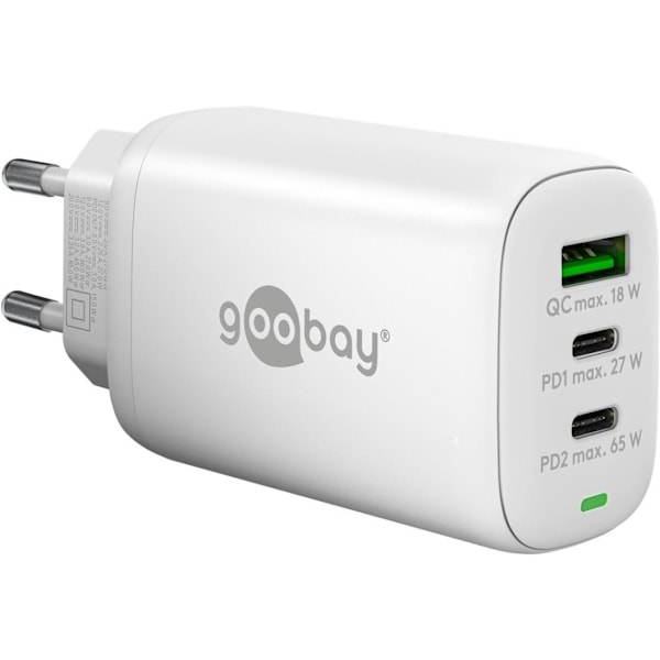 Goobay, USB-C PD GaN multiport hurtiglader (65 W), 65408