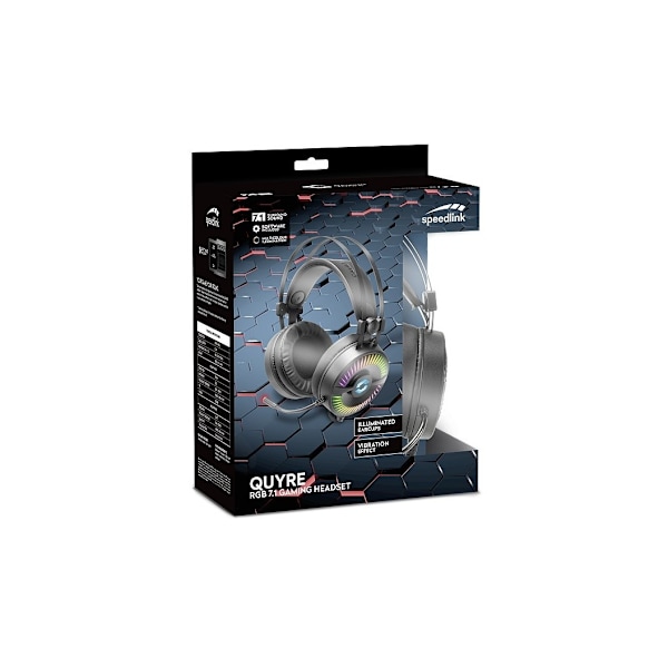 Speedlink headset Quyre RGB 7.1, sort (SL-860006-BK)