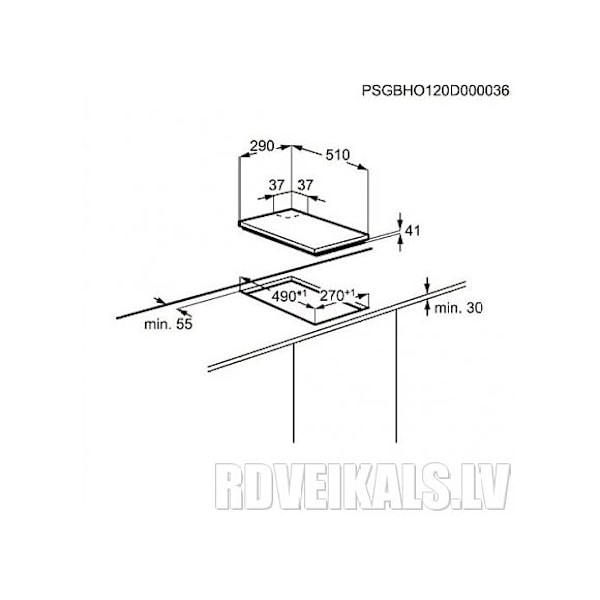 Sisäänrakennettu kaasuliesi EGG3322NVX, Electrolux