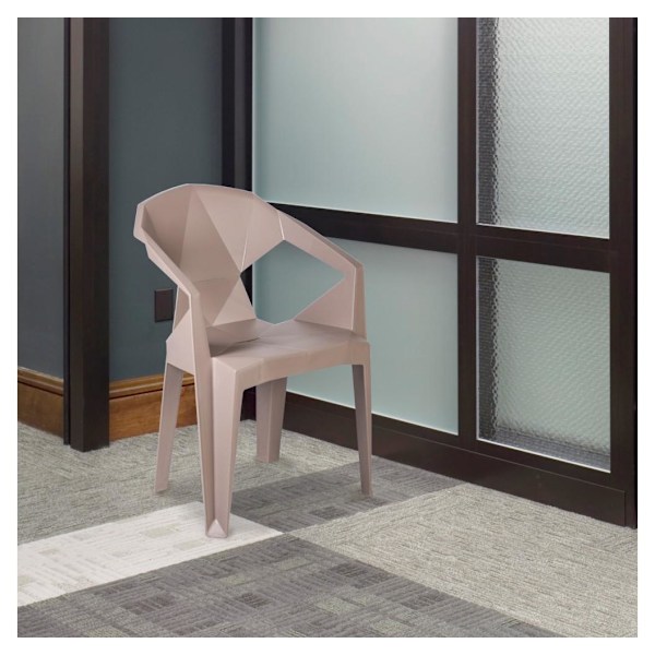 Tuoli MUZE 56x50,6xH80cm, materiaali: muovi, väri: taupe