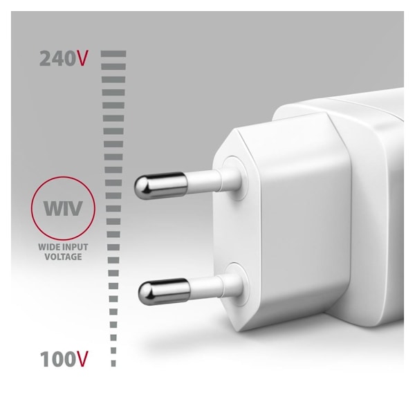 AXAGON, vægoplader 2x port (USB-A+USB-C), 30W, ACU-PQ30W