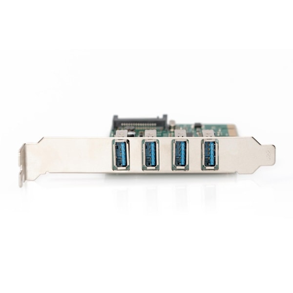 Digitus, USB 3.0, 4 porter, PCI Express tilleggskort 4 porter A/F ekstern, VL805 brikkesett, DS-30221-1