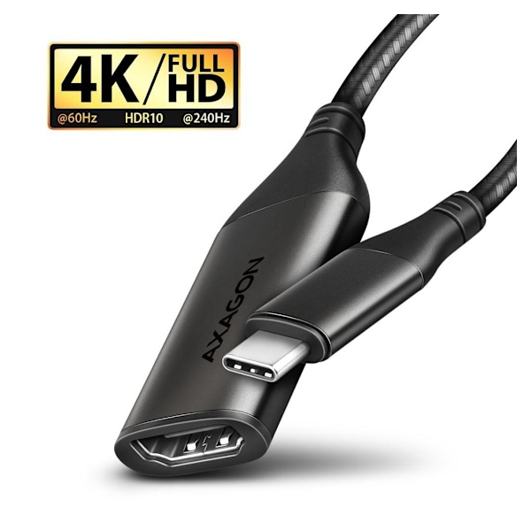 AXAGON, USB-C till HDMI, Aktiv omvandlare